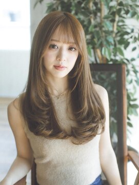 ホヌア(hoNua.) レイヤー　ワンカール　ロング　ベージュカラー　20代30