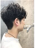 ツーブロックショートパーマ