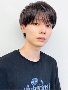 サロンリベルテ(salon Liberte) ◎秋の大人シースルーマッシュ黒髪!ネープレスショート束感