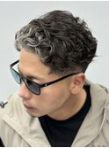 スキンフェード×ベーシックパーマ