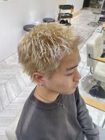 ゼスト フィーノ(ZEST fino) 金髪スパイキーショート/ブロンド/メンズハイトーン