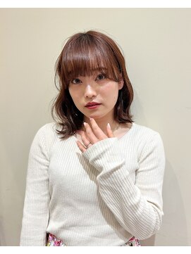 フレイムス ヘアアンドリラックス 戸田店(Frames hair&relax) ミディアムレイヤー×ピンクブラウン