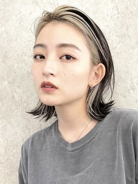 サンクマーケット 渋谷(cinq MARKET) 渋谷ケアブリーチフェイスフレーミングホワイトブロンド金髪◆