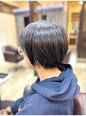 サイドスッキリのメンズボブスタイル