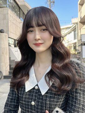 ラグーン 原宿 表参道(LAGOON) ピンクブラウンエアリーロング20代30代韓国風美髪くびれヘア