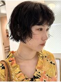 ショートボブパーマ／ナチュラルパーマ／ドライパーマ/