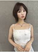 シースルーバング×短めレイヤーボブ