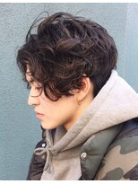 ブーケ(BOUQUET) 前下がりグラデーションのパーマヘア on offで切り替え可能