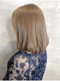 王道ベージュ系ボブ