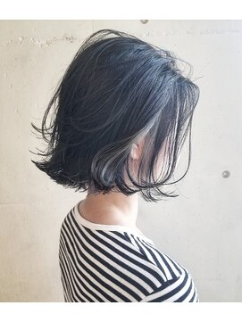 パープル(purple) シルバーコントラストインナーカラー