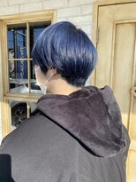 ヘアーデザイン レシピ(hair design recipe) ダブルカラーブルー