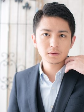 トニーアンドガイ メン 与野駅前店(TONI&GUY MEN) 爽やか七三オールバックツーブロックショートe与野