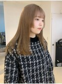 ミルクティベージュ 顔周りカット ハイトーンカラー《宮坂紅》