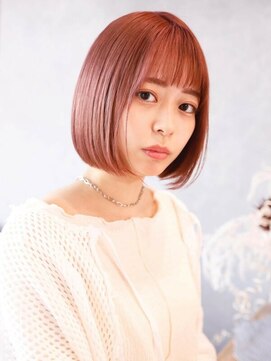 ハーバーズ バイ エムスラッシュ 鎌倉由比ヶ浜(Harbors by M.SLASH) ■HARBORS鎌倉/ショコラピンク/切りっぱなしボブ/うる艶髪62-2★