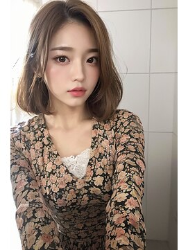 ネオリーブアイム 横浜西口店(Neolive aim) タッセルボブアッシュブラウン耳掛け【横浜】