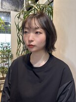 ナインスフロア(9NINTH FLOOR)&nbsp;くびれボブ/レイヤーボブ/ボブルフ/くびれミディ/暗めグレージュ