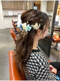 【BelleCoupes】ハーフアップヘアアレンジ 結婚式 卒業式 謝恩会