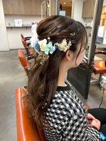 ベルクープス 天王寺店(Belle Coupes) 【BelleCoupes】ハーフアップヘアアレンジ 結婚式 卒業式 謝恩会