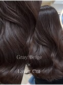 艶髪レイヤーカット韓国ヘアーグレージュ髪質改善トリートメント