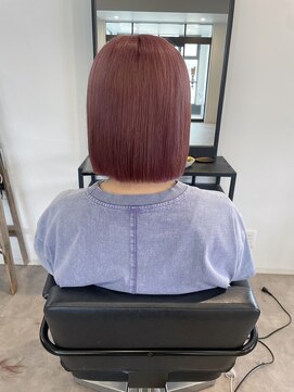 ナンバー(number+) 10代20代ミニボブピンクカラー