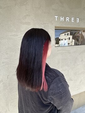 スリー(THREE) イメチェン/ホワイトブロンド/外ハネボブ/美髪/蟹江