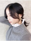 美髪おくれ毛顔周りレイヤーミディアム_ba405411