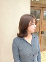 チャコレ パーチ 北千住店(Chacolle perch)&nbsp;外はねくびれミディアムボブ×くすみベージュ