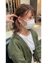 ショコララテ&nbsp;ふんわりミディアムレイヤー×イヤリングカラー！