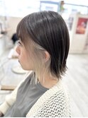ホワイトグレージュ/インナーカラー/イヤリングカラーby釼持竜也