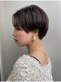 丸みショートシースルーバングくびれショートボブミニボブ