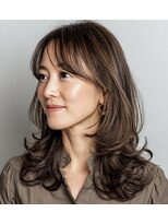 フラッグ(flag)&nbsp;髪質改善トステアカラー×大人レイヤー｜白髪ぼかしブラウン