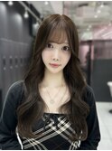 【9トーン】オリーブベージュ×顔周りレイヤーカット