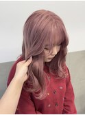 ペールピンク/レイヤーカット/枚方美容室/大阪美容室
