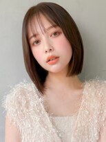 キリ 表参道(kyli)&nbsp;シースルーバング艶感ダークアッシュ前髪愛され大人ガーリー