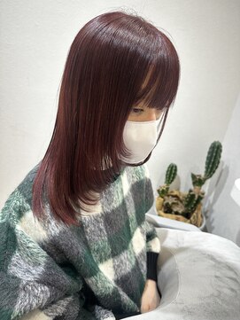 ベル サウス(BHEL south) レイヤーカット顔周り/チェリー/ボルドーカラー/津/久居
