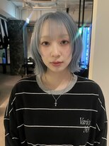 アドネ プライム(adne prime)&nbsp;顔周りカット/シャギーカット/ハッシュボブ/ペールブルー