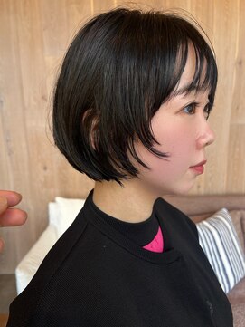 トップヘアーヒルズ 安城(TOP HAIR HILLS) ミニボブショート髪型20代30代40代前髪あり前髪無し面長丸顔