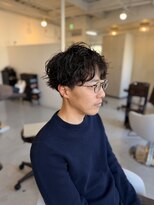 メンズカット バイ ソイクフ(メンズカット by SOY-KUFU)&nbsp;メンズ刈り上げアップバングシャドウパーママッシュスタイル