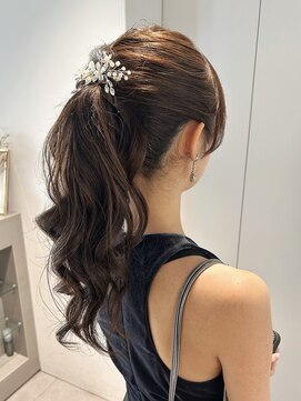 トリッカ 代官山(tricca) お呼ばれヘア/ヘアセット/お客様スタイル/ポニーテール/ロング