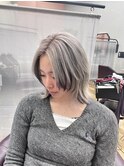 エンドカラーホワイトシルバー×ブラック