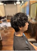 鎌倉メンズセンターパートフェザーパーマ２０代３０代