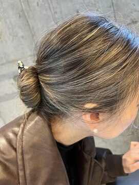プラスシー(+C) ハイライトはヘアアレンジも!福岡ハイライト/福岡白髪ぼかし