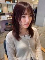 ネオリーブエクラ 上野御徒町店(Neolive eclat)&nbsp;ミディアムレイヤー/ボルドーカラー