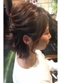 ミディアムハーフアップ