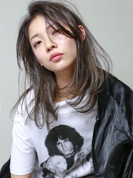 テトヘアー(teto hair) long(フォギーベージュ、透け感カラー、濡れ髪スタイリング)