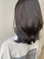 オウルヘアー(Owl hair)&nbsp;インナーカラー★ネイビーブルー×アッシュグレージュ★