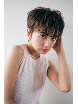 ピズムハク(PISM hak)&nbsp;マニッシュショート/ショコラベージュ/耳だしショート