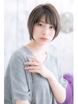 ミック ヘアアンドメイク アップ 駒込店(miq Hair&Make up)&nbsp;前下がりで大人クール小顔グレーベージュ束感ショートa1