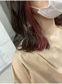 イヤリングカラーレッド