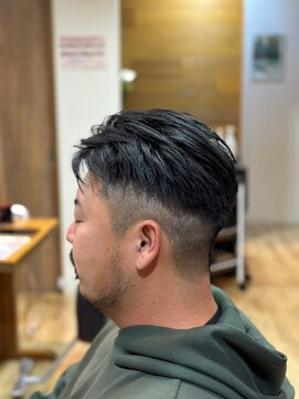 ラクヘアー 上福岡店 爽やかツーブロックショートメンズカットモテる黒髪